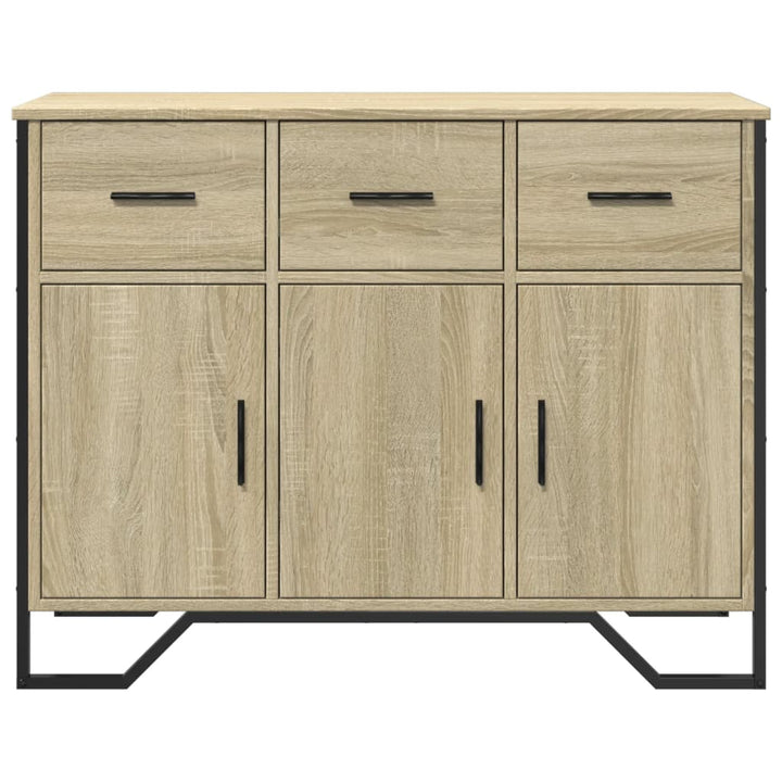 skænk 97x32,5x74,5 cm konstrueret træ sonoma-eg