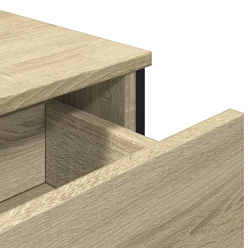 skænk 97x32,5x74,5 cm konstrueret træ sonoma-eg
