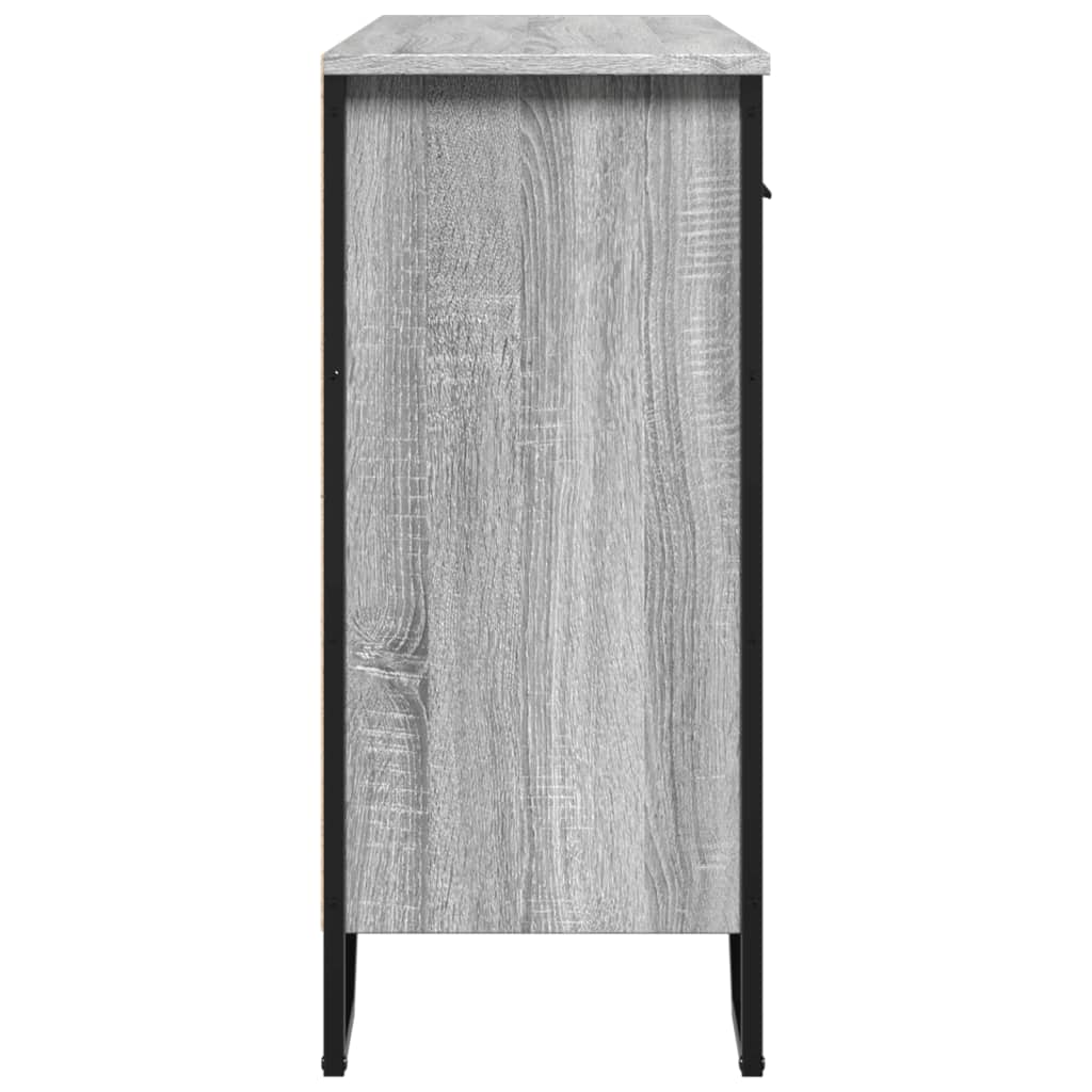 skænk 97x32,5x74,5 cm konstrueret træ grå sonoma-eg