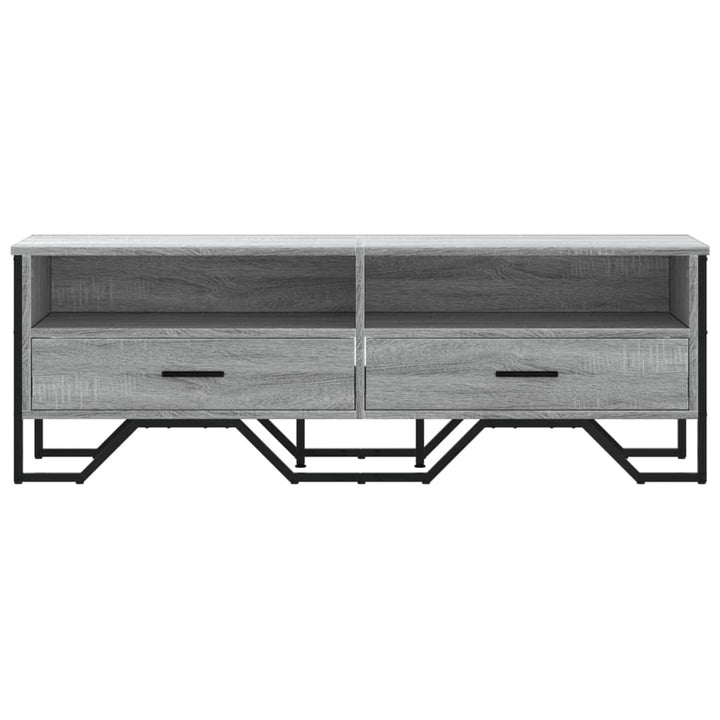 tv-bord 122x34x41 cm konstrueret træ grå sonoma-eg
