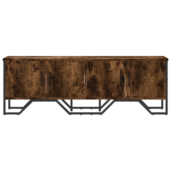 tv-bord 122x34x41 cm konstrueret træ røget egetræsfarve