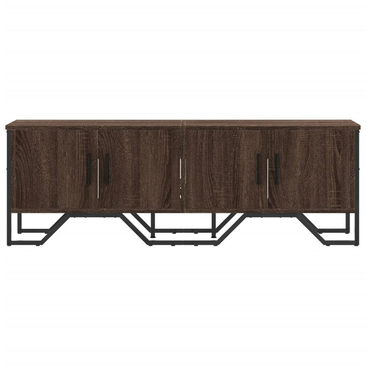 tv-bord 122x34x41 cm konstrueret træ brun egetræsfarve