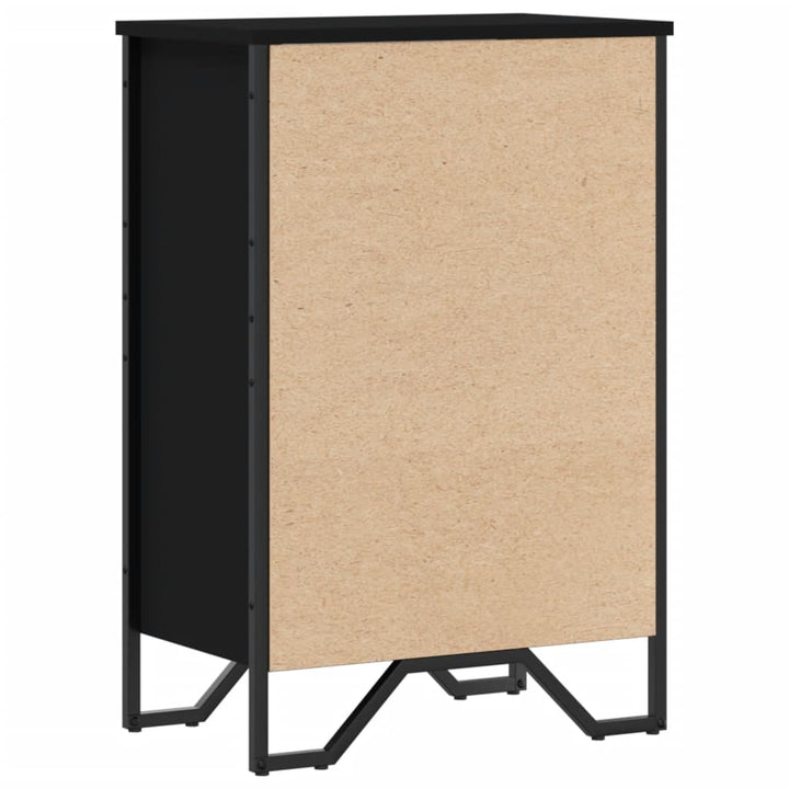 bogreol 50x31x74,5 cm konstrueret træ sort