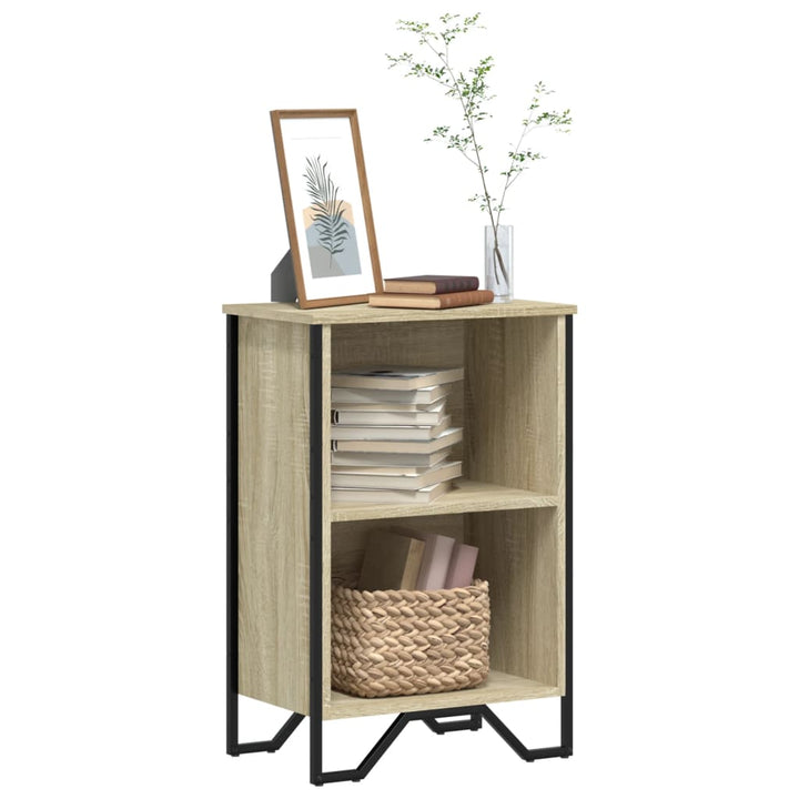 bogreol 50x31x74,5 cm konstrueret træ sonoma-eg