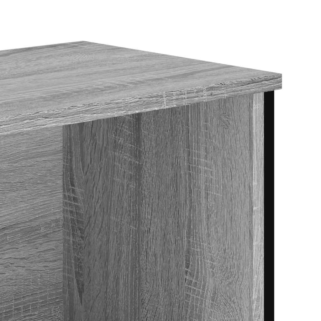 bogreol 50x31x74,5 cm konstrueret træ grå sonoma-eg