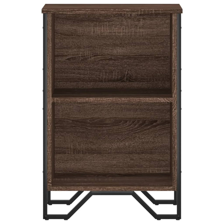bogreol 50x31x74,5 cm konstrueret træ brun egetræsfarve