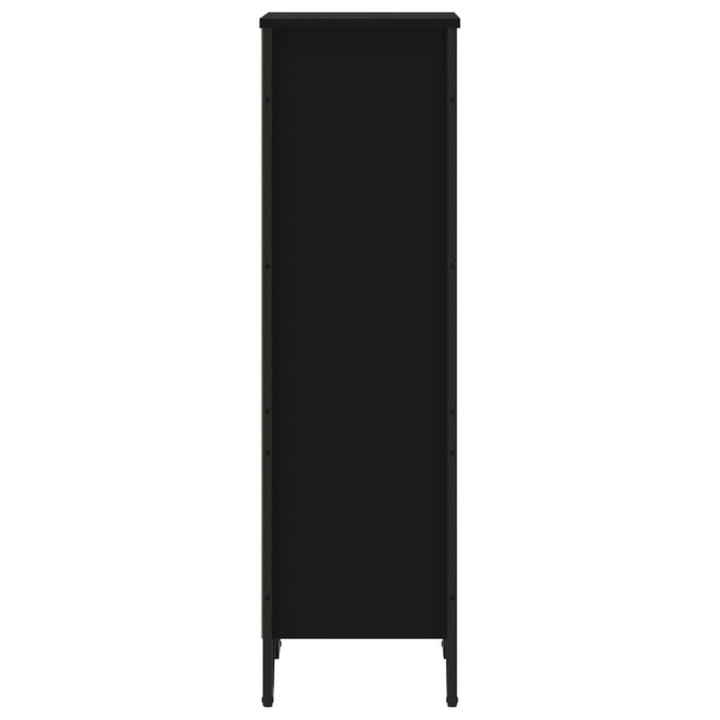 bogreol 50x31x106 cm konstrueret træ sort