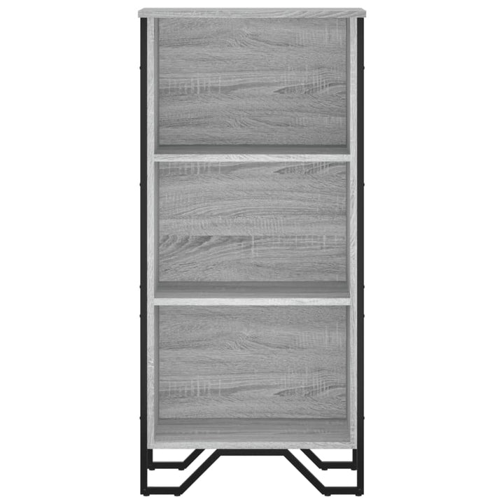 bogreol 50x31x106 cm konstrueret træ grå sonoma-eg