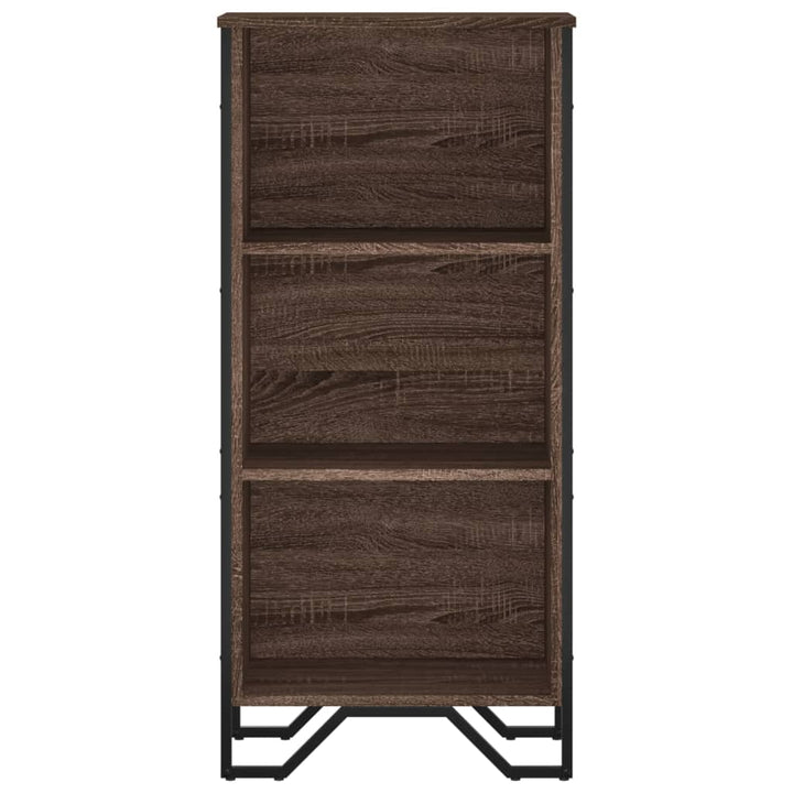 bogreol 50x31x106 cm konstrueret træ brun egetræsfarve
