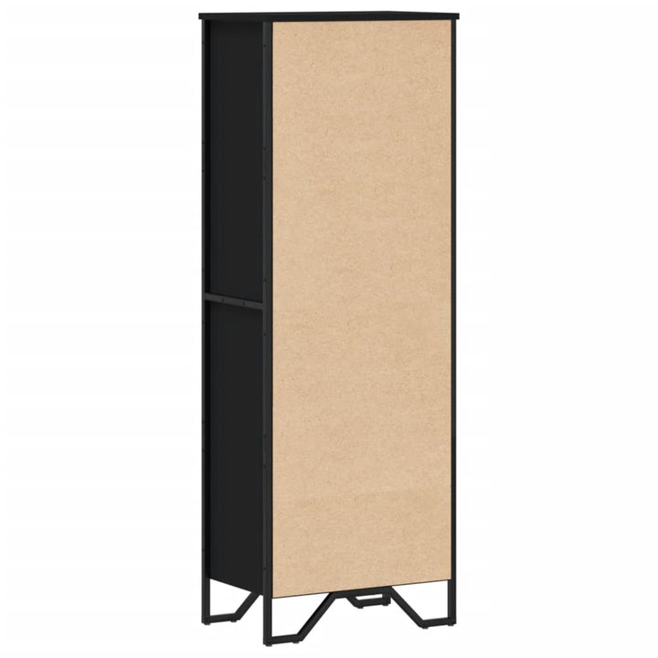 bogreol 50x31x137,5 cm konstrueret træ sort