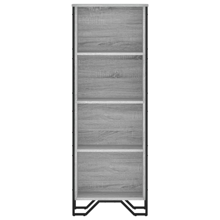 bogreol 50x31x137,5 cm konstrueret træ grå sonoma-eg