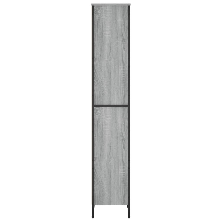 bogreol 50x31x169 cm konstrueret træ grå sonoma-eg