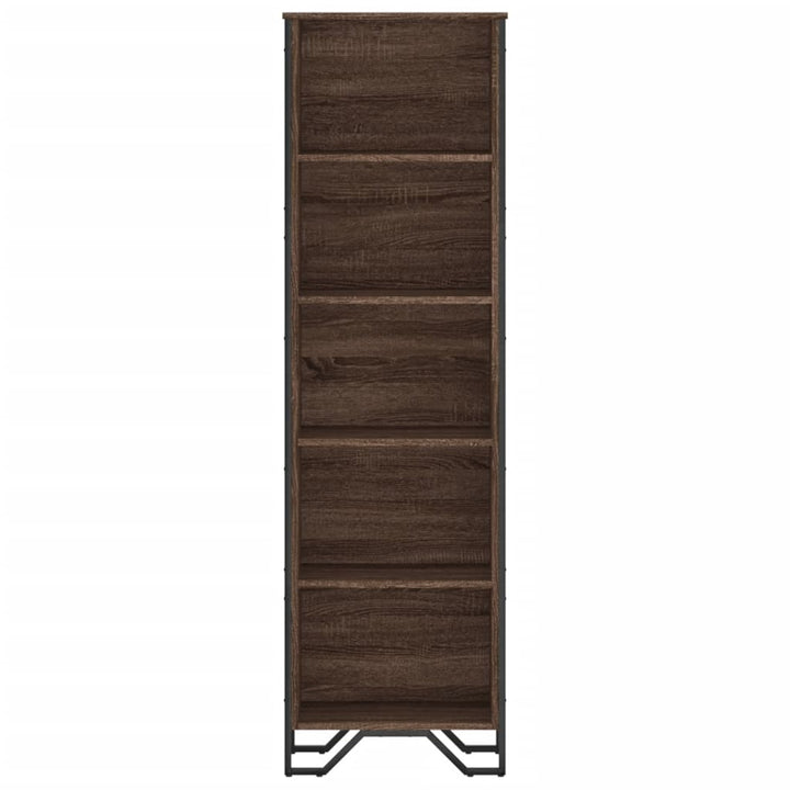 bogreol 50x31x169 cm konstrueret træ brun egetræsfarve