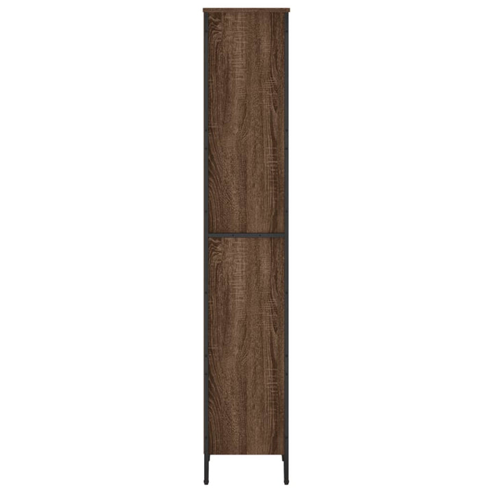 bogreol 50x31x169 cm konstrueret træ brun egetræsfarve