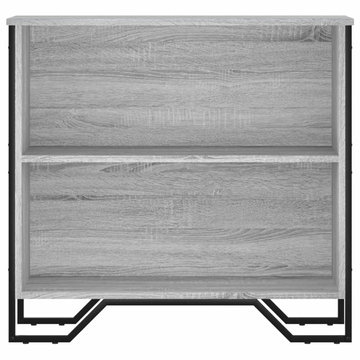 bogreol 80x31x74,5 cm konstrueret træ grå sonoma-eg