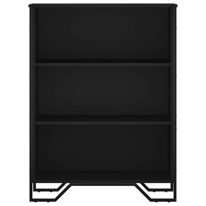 bogreol 80x31x106 cm konstrueret træ sort