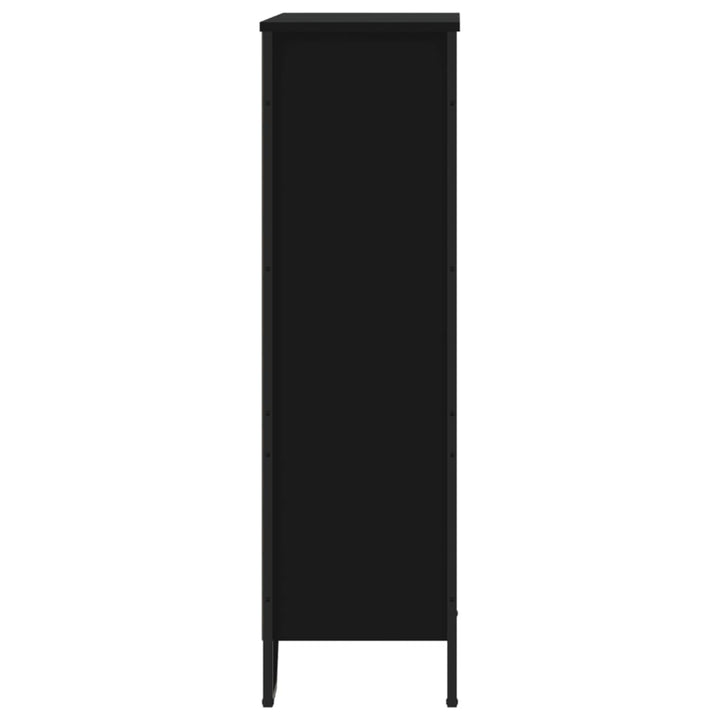 bogreol 80x31x106 cm konstrueret træ sort