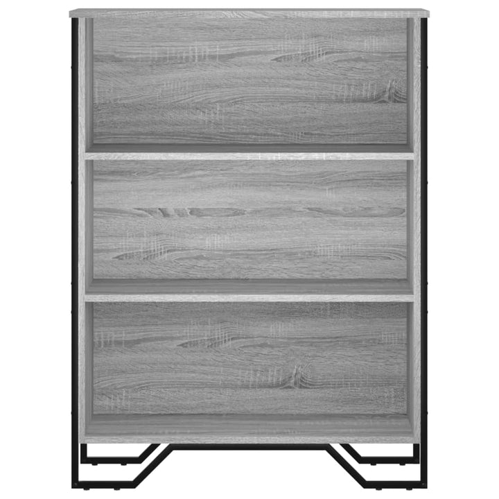bogreol 80x31x106 cm konstrueret træ grå sonoma-eg