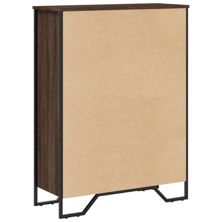 bogreol 80x31x106 cm konstrueret træ brun egetræsfarve