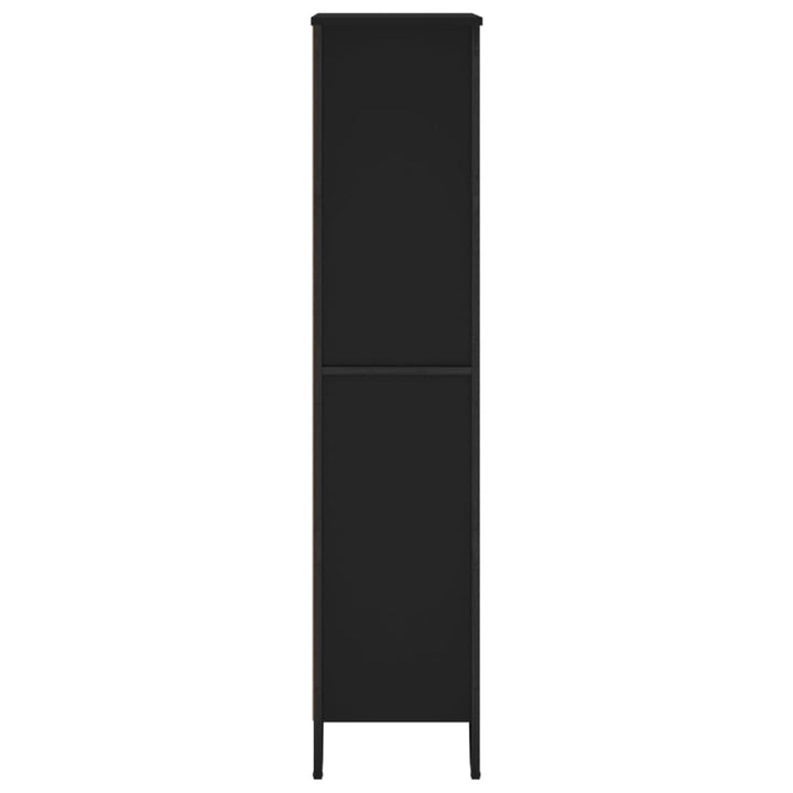bogreol 80x31x137,5 cm konstrueret træ sort