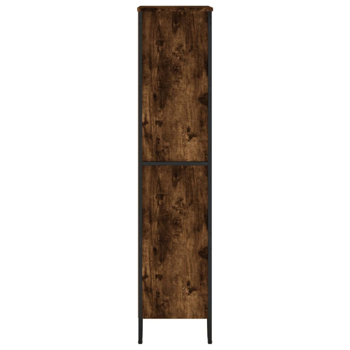 bogreol 80x31x137,5 cm konstrueret træ røget egetræsfarve