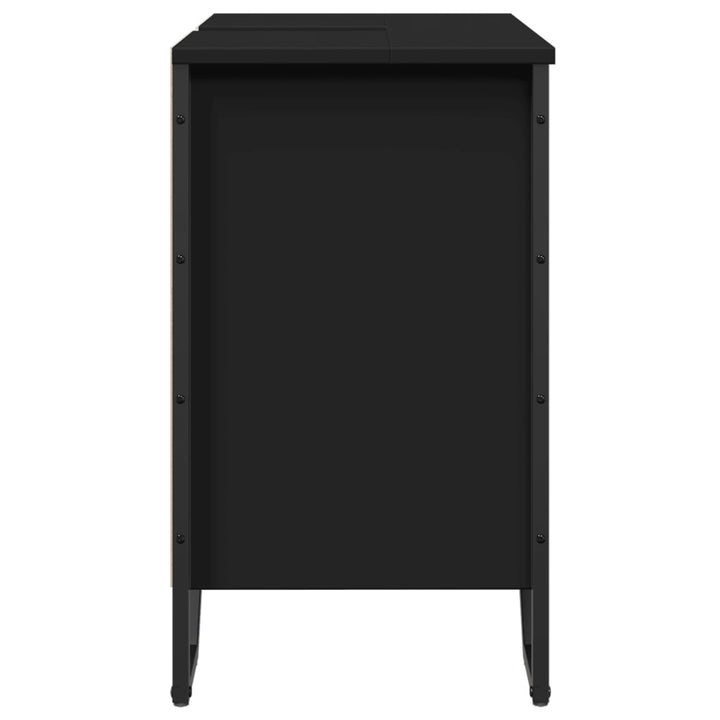 underskab til håndvask 60x35x60 cm konstrueret træ sort