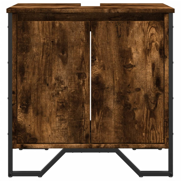 underskab til håndvask 60x35x60 cm konstrueret træ røget eg