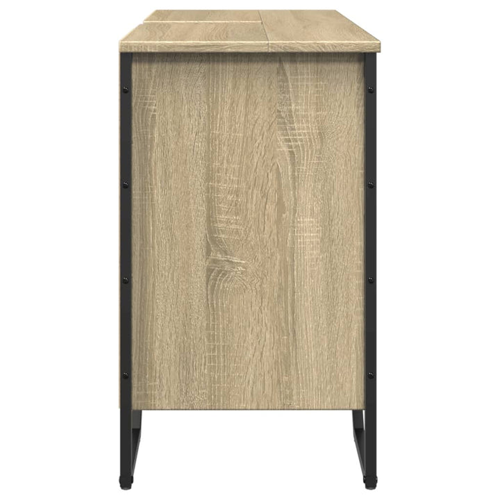 underskab til håndvask 91x35x60 cm konstrueret træ sonoma-eg