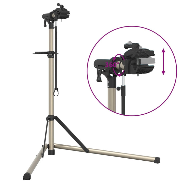 reparationsstativ til cykler 102-160 cm foldbart aluminium
