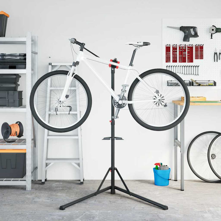 reparationsstativ til cykler 92-152 cm foldbart stål rød