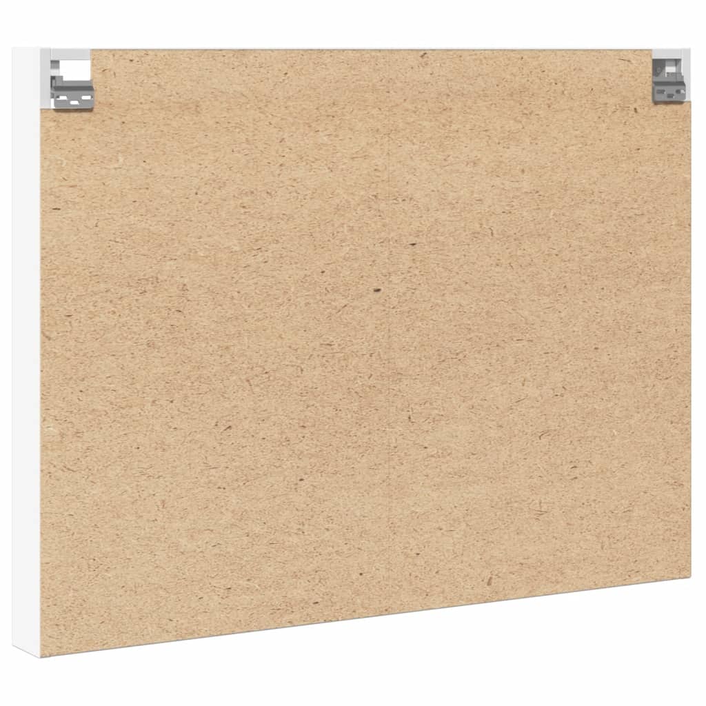 vitrineskab 100x8,5x75 cm spånplade hvid
