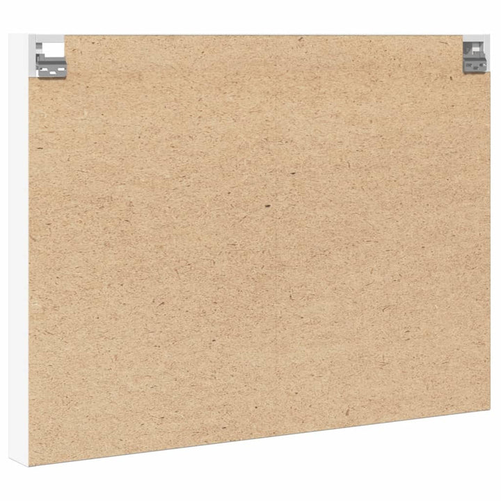 vitrineskab 100x8,5x75 cm spånplade hvid
