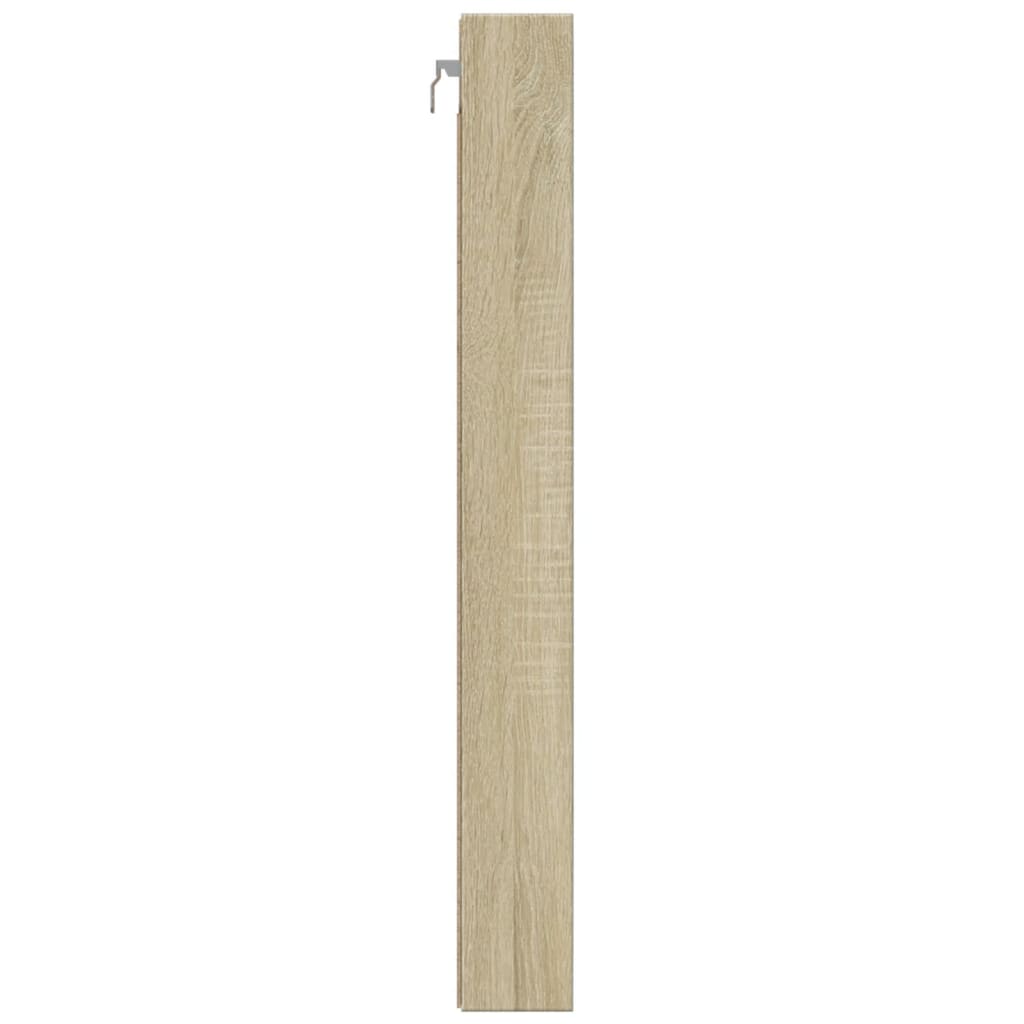 vitrineskab 100x8,5x75 cm konstrueret træ sonoma-eg
