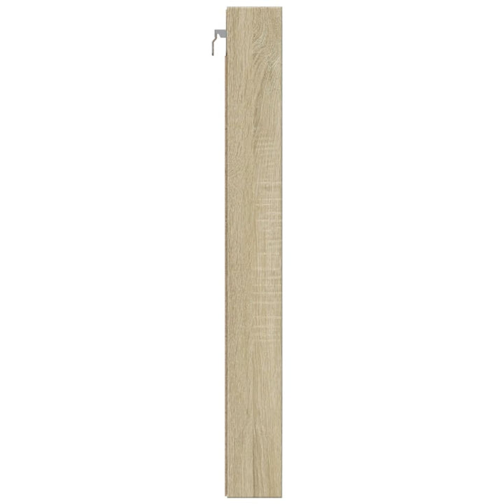 vitrineskab 100x8,5x75 cm konstrueret træ sonoma-eg