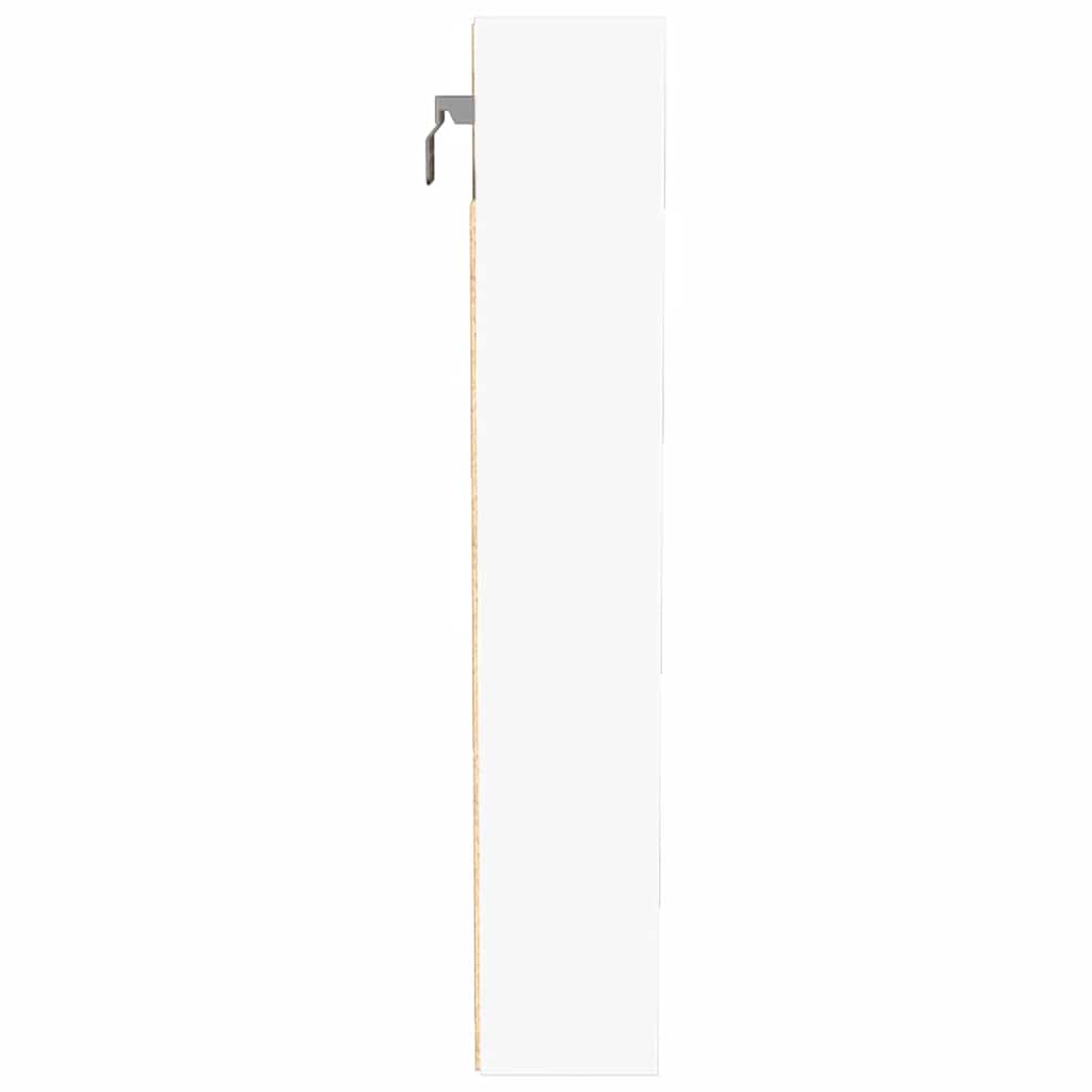 vitrineskab 100x8,5x50 cm konstrueret træ hvid