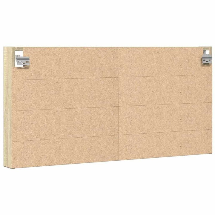 vitrineskab 100x8,5x50 cm konstrueret træ sonoma-eg