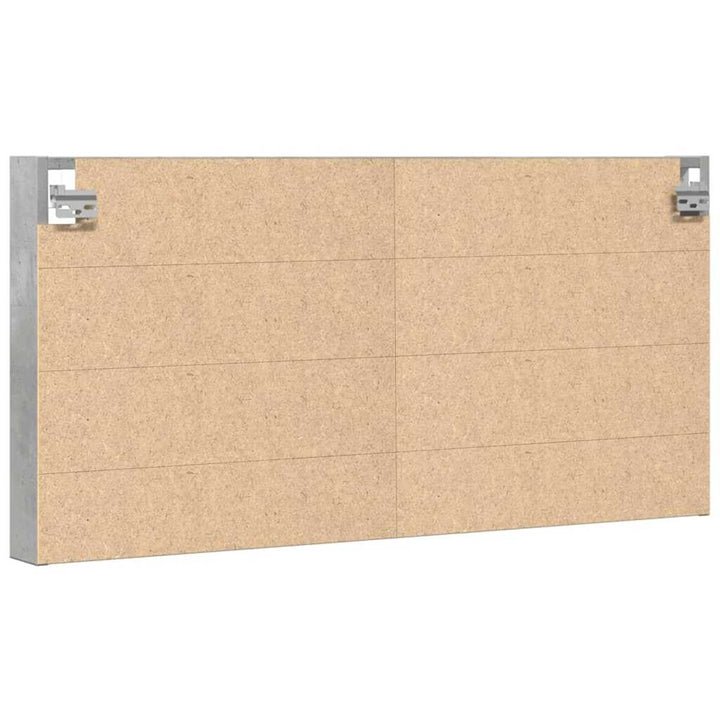 vitrineskab 100x8,5x50 cm konstrueret træ betongrå