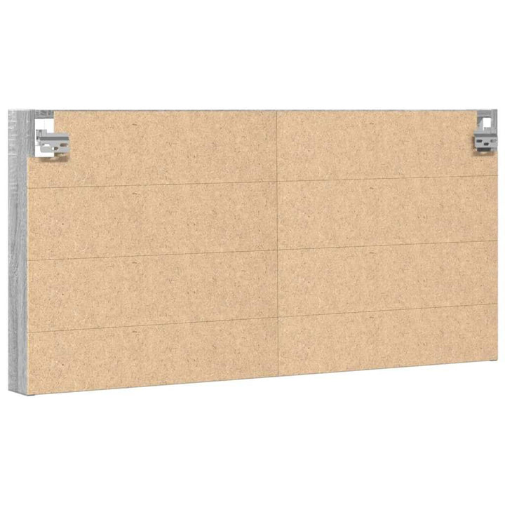 vitrineskab 100x8,5x50 cm konstrueret træ grå sonoma-eg