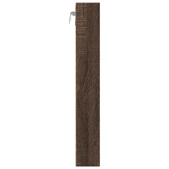 vitrineskab 60x8,5x58 cm konstrueret træ brun egetræsfarve
