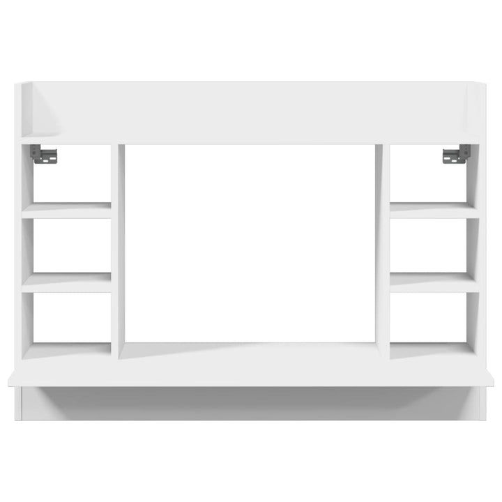 væghængt skrivebord 105x48x75 cm konstrueret træ hvid