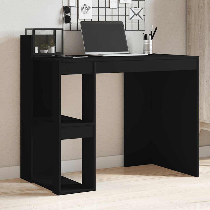 skrivebord 103,5x56,5x94 cm konstrueret træ sort