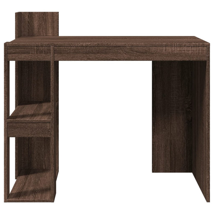 skrivebord 103,5x56,5x94 cm konstrueret træ brun egetræsfarve