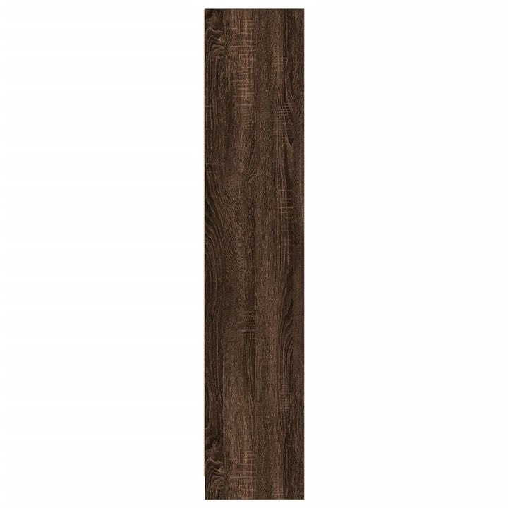 bogreol 57x28,5x107,5 cm konstrueret træ brun egetræsfarve