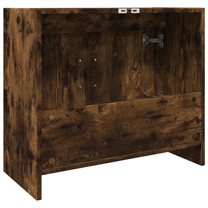 underskab til håndvask 63x29x55 cm konstrueret træ røget eg