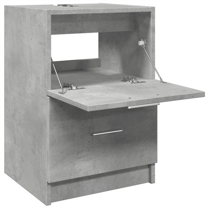 underskab til håndvask 40x37x59 cm konstrueret træ betongrå