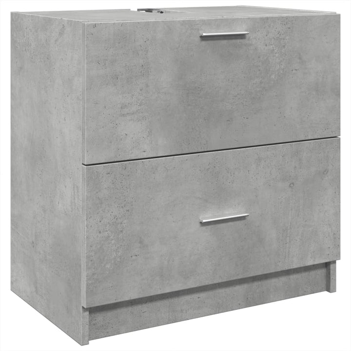 underskab til håndvask 59x37x59 cm konstrueret træ betongrå