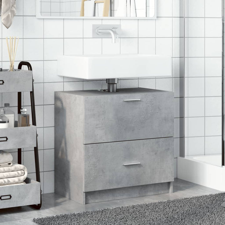underskab til håndvask 59x37x59 cm konstrueret træ betongrå