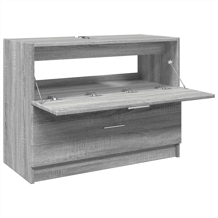 skab til håndvask 78x37x59 cm konstrueret træ grå sonoma-eg