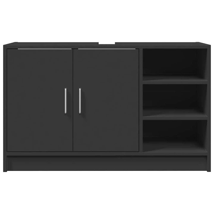 underskab til håndvask 90x29x55 cm konstrueret træ sort