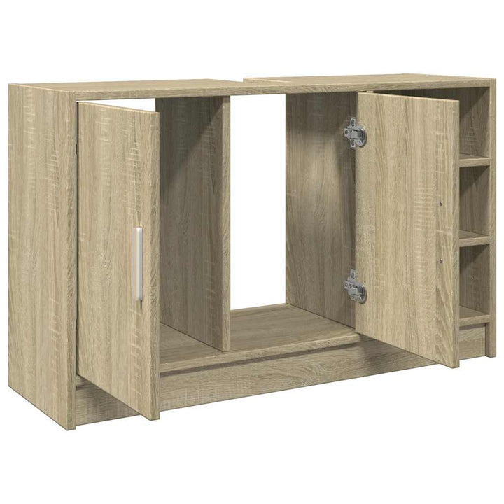 underskab til håndvask 90x29x55 cm konstrueret træ sonoma-eg